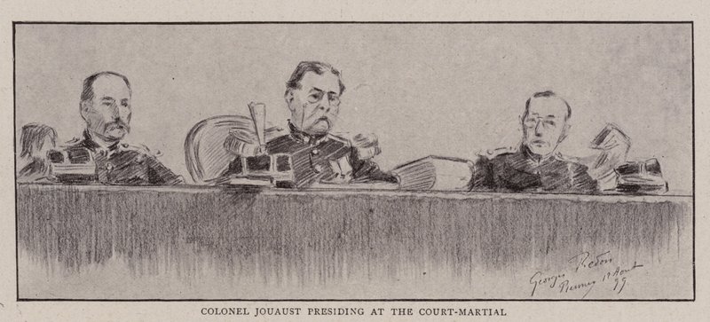 Plukovník Jouaust předsedající válečnému soudu od Charles Paul Renouard