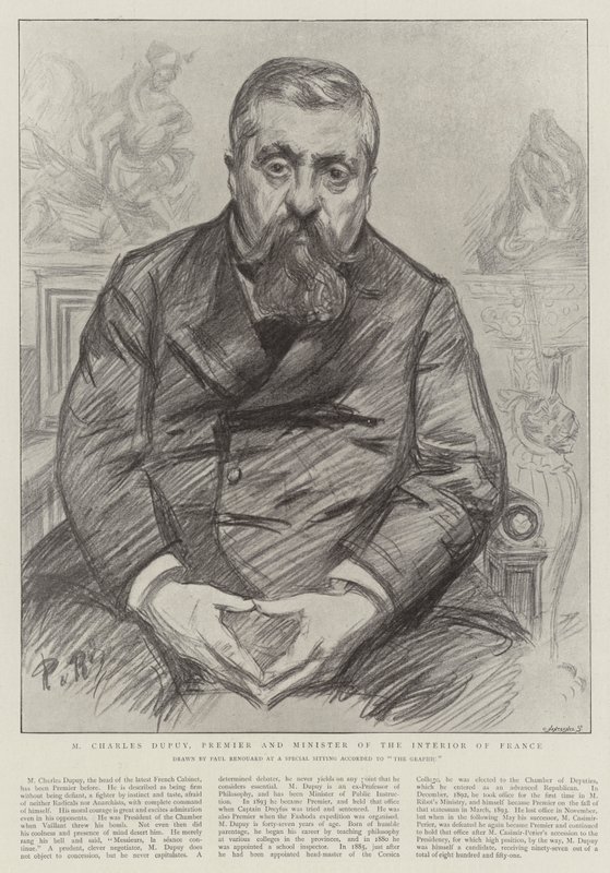 M Charles Dupuy, premiér a ministr vnitra Francie od Charles Paul Renouard