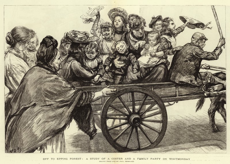 Do Eppingova lesa, studie Coster a rodinná oslava na svátek svatého Bartoloměje od Charles Paul Renouard