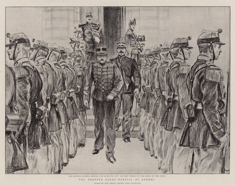 Dreyfusův válečný soud v Rennes od Charles Paul Renouard