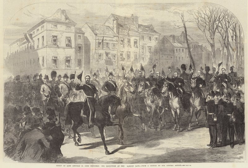 Vjezd krále Leopolda II. do Bruselu, jeho přijetí u Laekenské brány od Sir John Charles Robinson