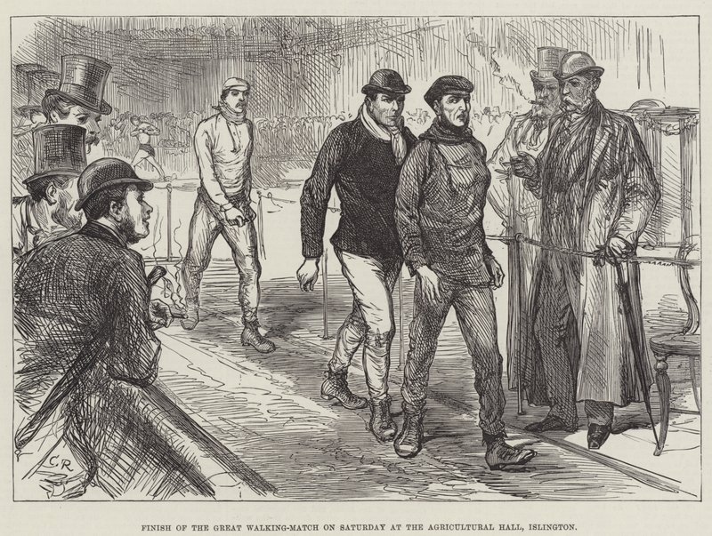 Finál Great Walking-Match v sobotu v Agricultural Hall, Islington od Sir John Charles Robinson
