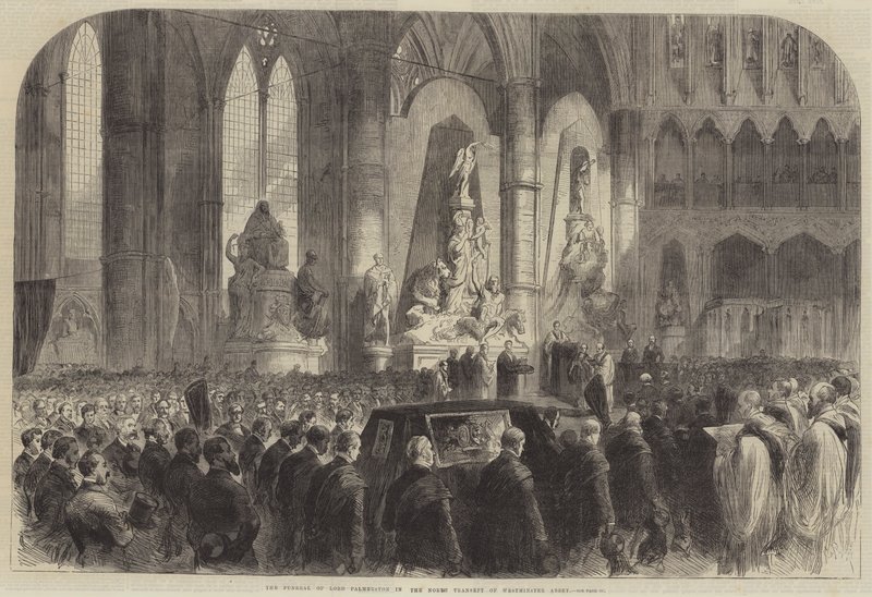 Pohřeb lorda Palmerstona v severní transeptu Westminsterského opatství od Sir John Charles Robinson