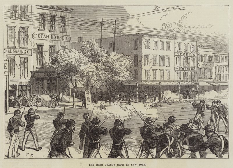Irské oranžové nepokoje v New Yorku od Sir John Charles Robinson