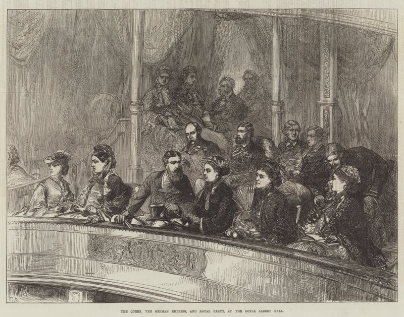 Královna, německá císařovna a královská strana v Royal Albert Hall od Sir John Charles Robinson