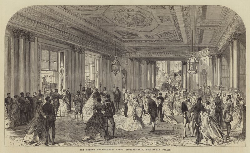 Královnin salon, Velká vstupní hala, Buckinghamský palác od Sir John Charles Robinson