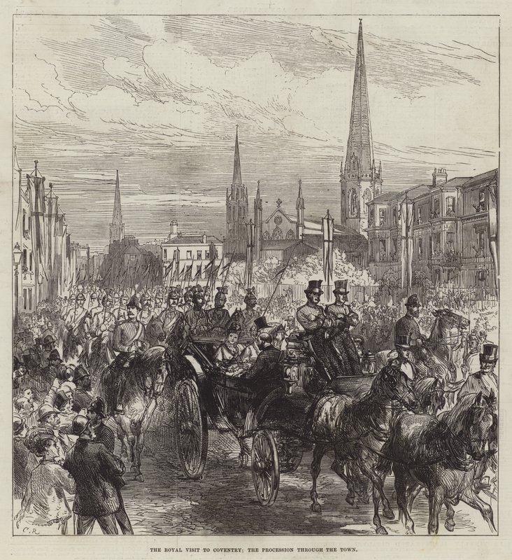Královská návštěva Coventry, Průvod městem od Sir John Charles Robinson
