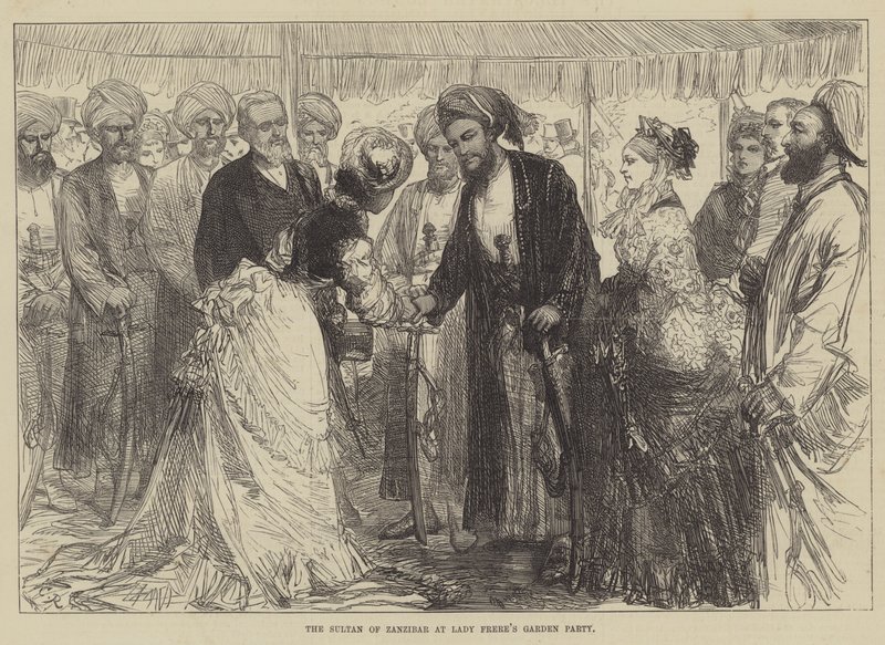 Sultán ze Zanzibaru na zahradní slavnosti lady Frere od Sir John Charles Robinson