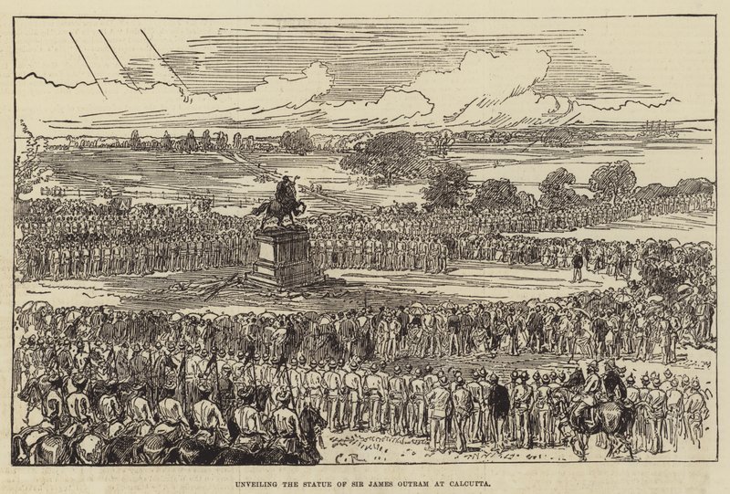 Odhalení sochy Sira Jamese Outrama v Kalkatě od Sir John Charles Robinson
