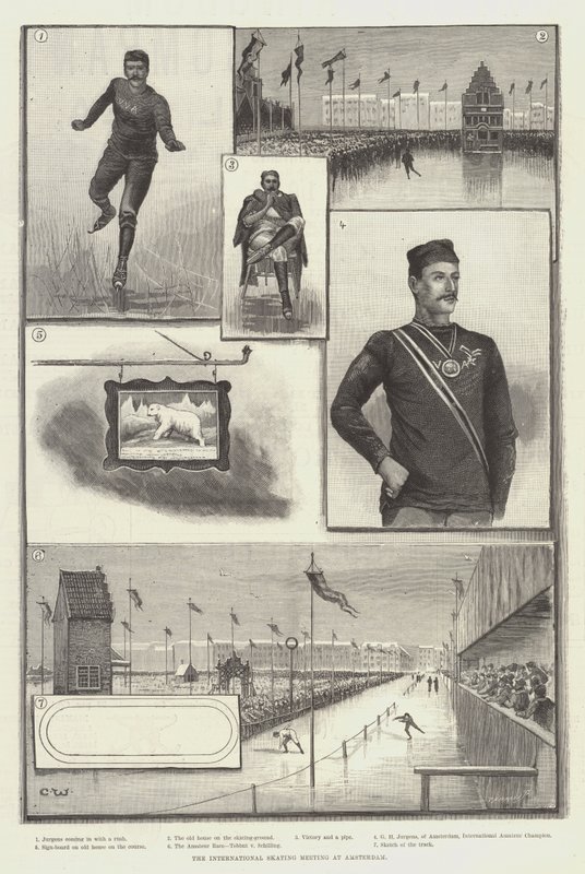 Mezinárodní bruslařské setkání v Amsterdamu od Charles Whymper