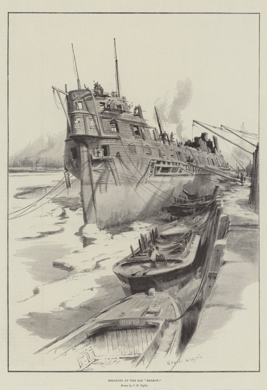Rozbití Old Benbow od Charles William Wyllie