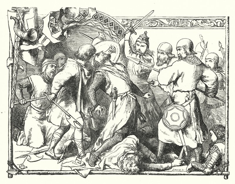 Smrt Winkelreida (rytina) od Charles (after) Green