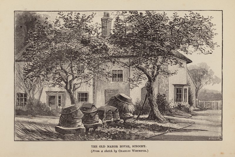 The Old Manor House, Scrooby (litografie) od Charles (after) Whymper