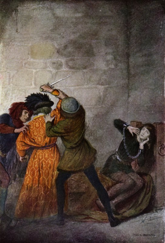 Johanka z Arku: Život Jeanne ohrožený anglickým lordem (barva lito) od Charles A. Buchel