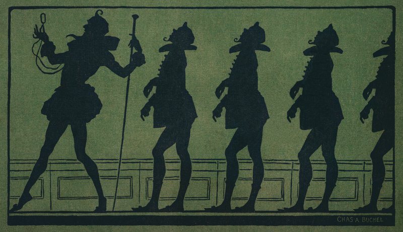 Dvanáctá noc: Malvolio (barevné lito) od Charles A. Buchel