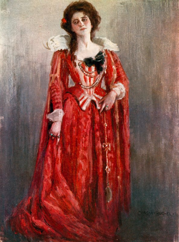 Dvanáctá noc: Hraběnka Olivia, slečna Maud Jeffries (barevné lito) od Charles A. Buchel
