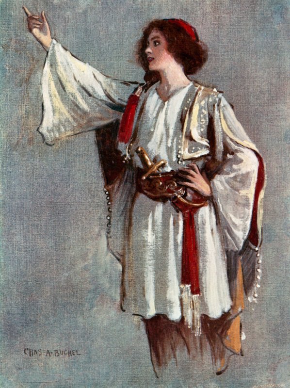 Dvanáctá noc: Viola, slečna Lily Brayton (barevné lito) od Charles A. Buchel