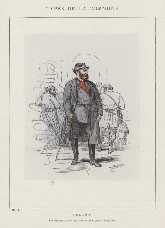 Plukovník, velitel praporů Place Vendome od Charles Albert d Arnoux Bertall