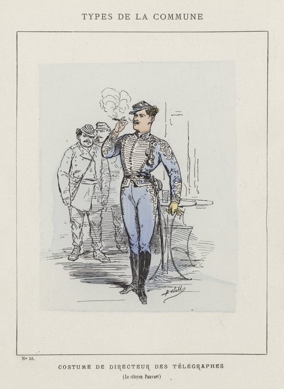Kostým ředitele telegrafů, občan Pauvert od Charles Albert d Arnoux Bertall