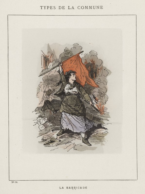 Barikáda od Charles Albert d Arnoux Bertall