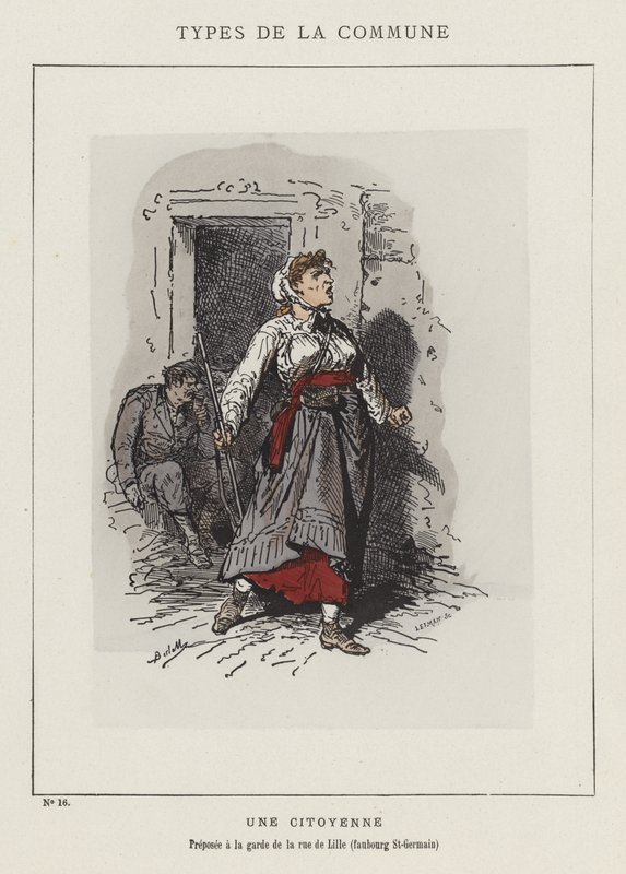 Občan, strážce rue de Lille, Faubourg St-Germain od Charles Albert d Arnoux Bertall
