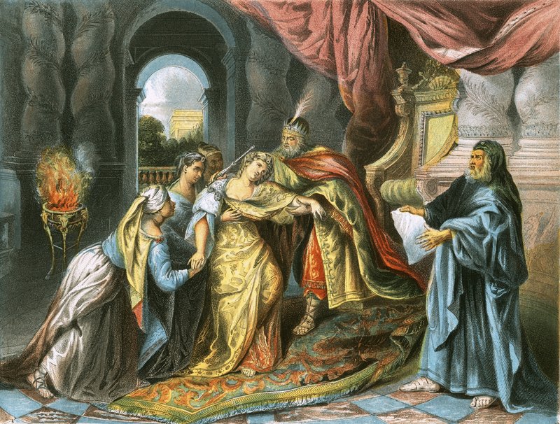 Ester před Ahasverem od Charles Antoine Coypel