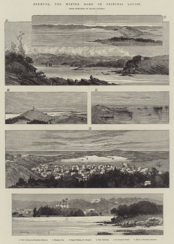 Bermudy, zimní domov princezny Louise od Charles Auguste Loye