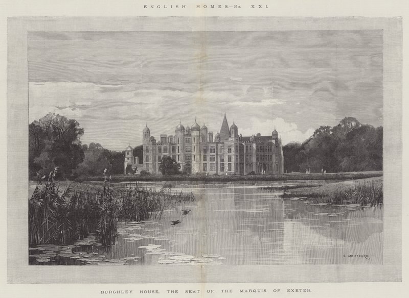 Burghley House, sídlo markýze z Exeteru od Charles Auguste Loye