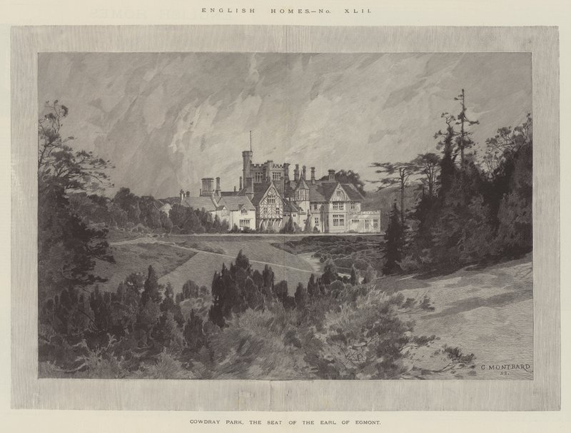 Cowdray Park, sídlo hraběte z Egmontu od Charles Auguste Loye