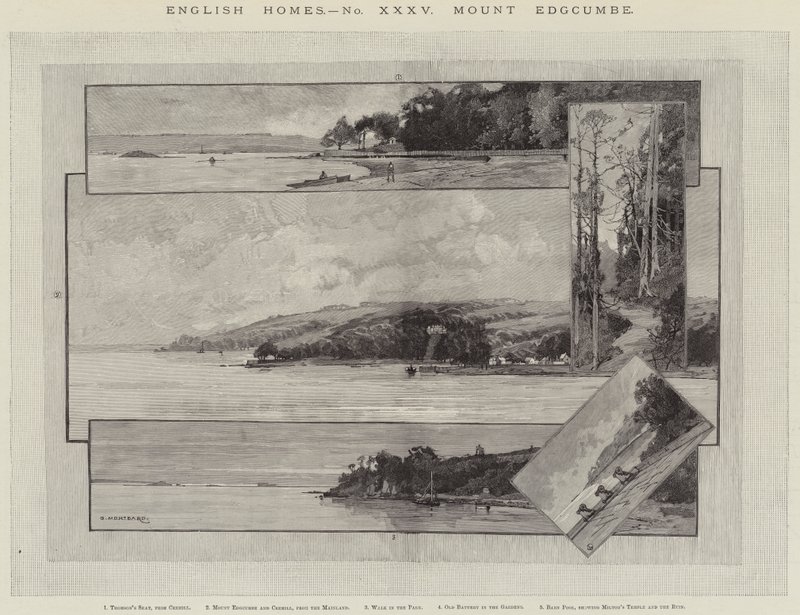 English Homes, Mount Edgcumbe od Charles Auguste Loye