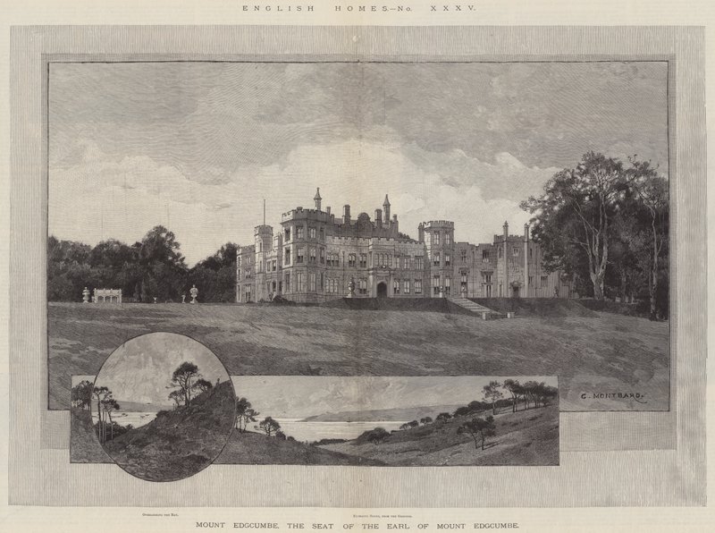 English Homes, Mount Edgcumbe, sídlo hraběte z Mount Edgcumbe od Charles Auguste Loye
