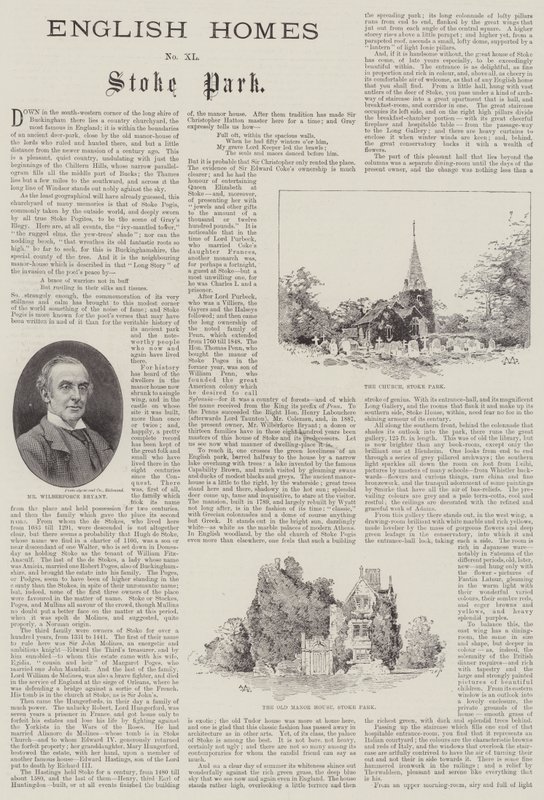 English Homes, Stoke Park od Charles Auguste Loye