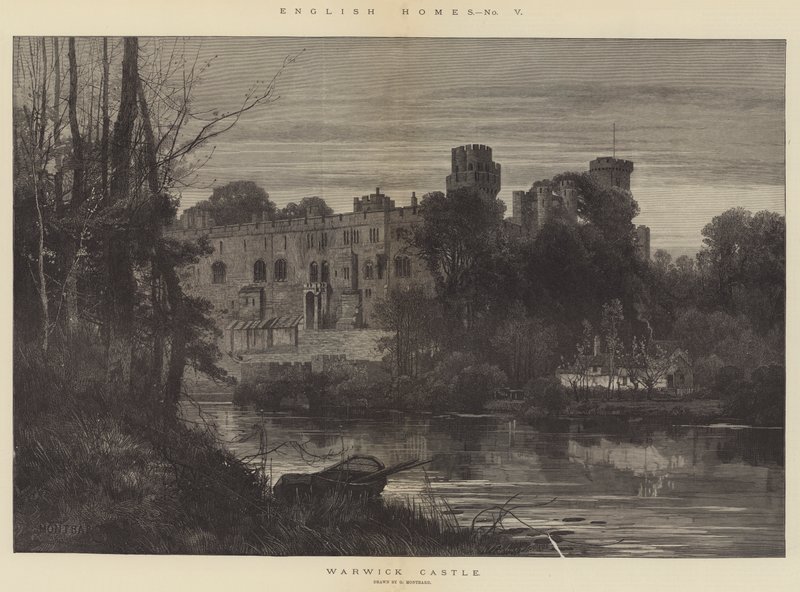 English Homes, hrad Warwick od Charles Auguste Loye