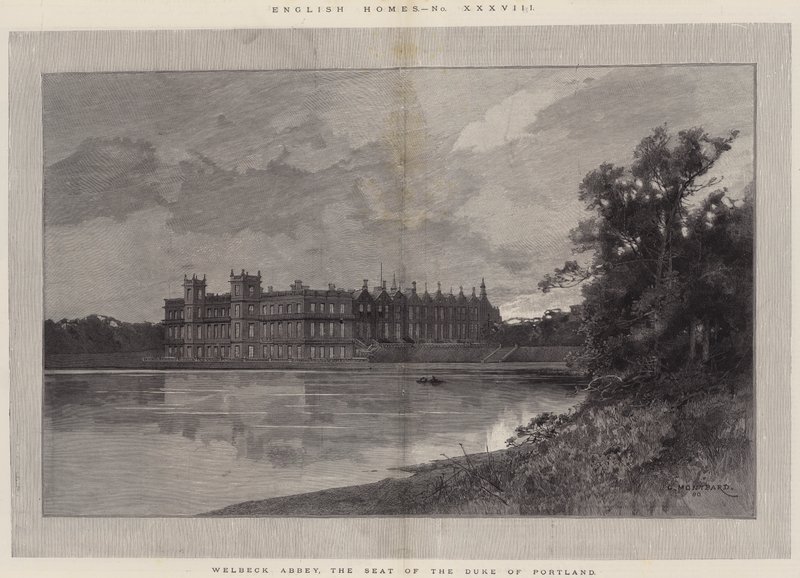 English Homes, Welbeck Abbey, sídlo vévody z Portlandu od Charles Auguste Loye