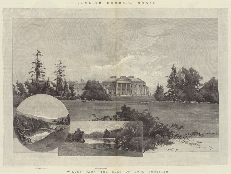 English Homes, Willey Park, sídlo lorda Forestera od Charles Auguste Loye