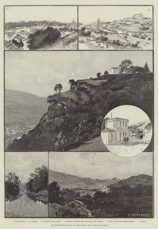 V jihozápadním Španělsku, na železnici Zafra a Huelva od Charles Auguste Loye