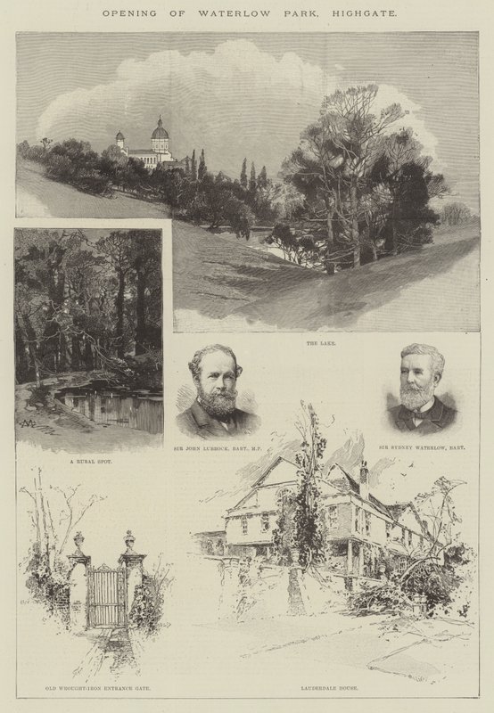 Otevření Waterlow Park, Highgate od Charles Auguste Loye