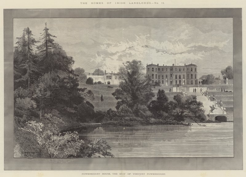 Powerscourt House, sídlo vikomta Powerscourta od Charles Auguste Loye