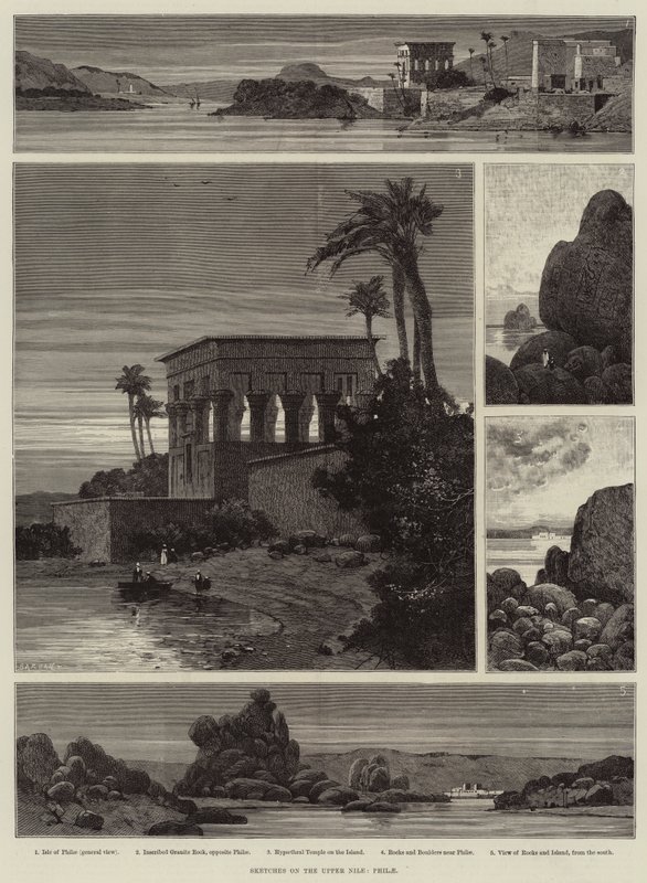Náčrtky na horním Nilu, Philae od Charles Auguste Loye
