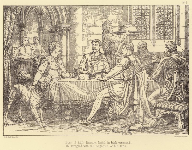 Ilustrace pro Lara, A Tale by Lord Byron (rytina) od Charles Bell Birch
