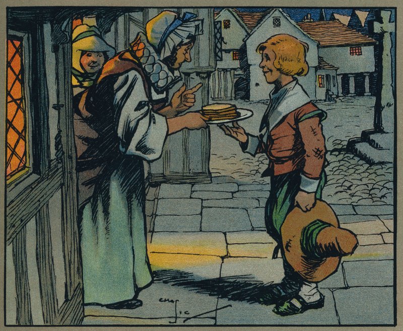 Hnědý chléb a máslo (barva litho) od Charles Crombie