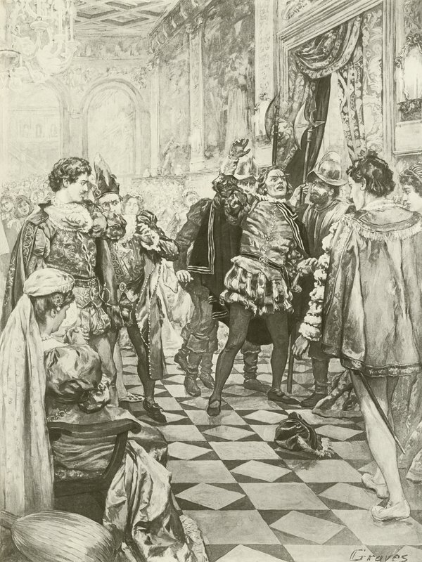 Rigoletto, První dějství scéna i (hlubotisk) od Charles D. Graves