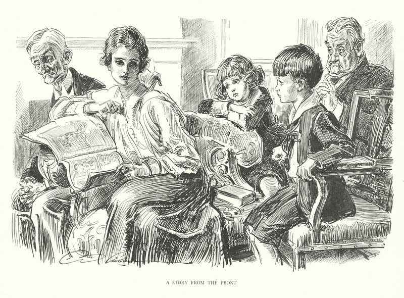Příběh z fronty (litografie) od Charles Dana Gibson