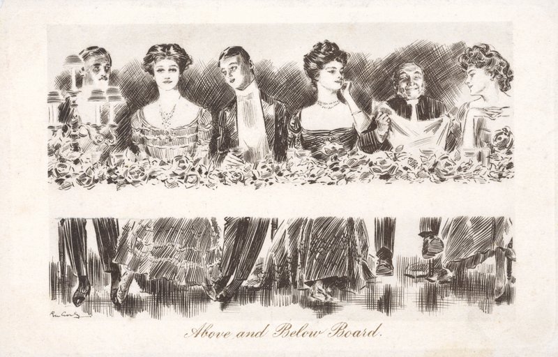 Horní a spodní deska (litho) od Charles Dana Gibson
