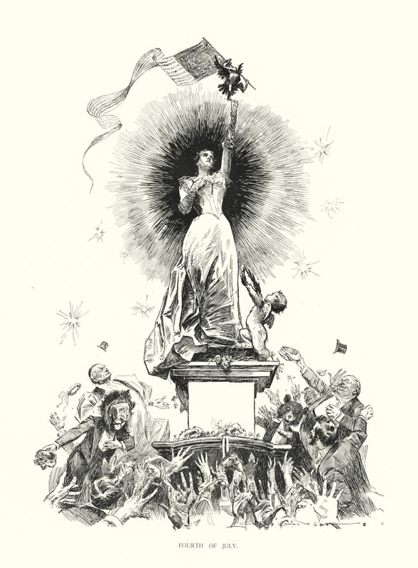 4. července (litografie) od Charles Dana Gibson