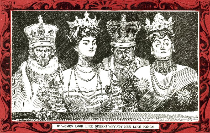 Když ženy vypadají jako královny, proč ne muži jako králové (barva litho) od Charles Dana Gibson