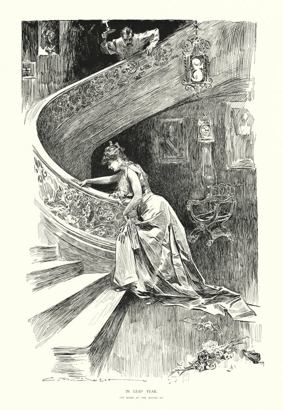 V přestupném roce (litografie) od Charles Dana Gibson