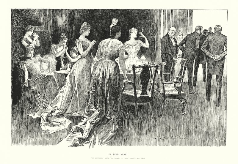 V přestupném roce (litografie) od Charles Dana Gibson