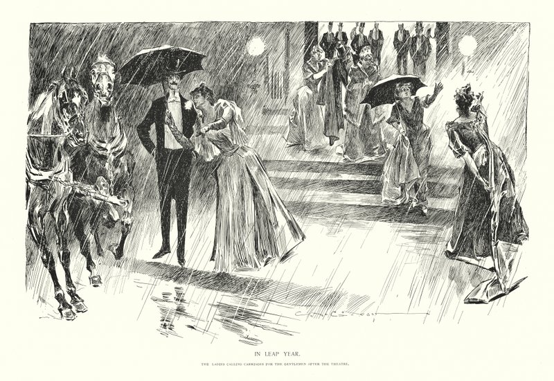 V přestupném roce (litografie) od Charles Dana Gibson