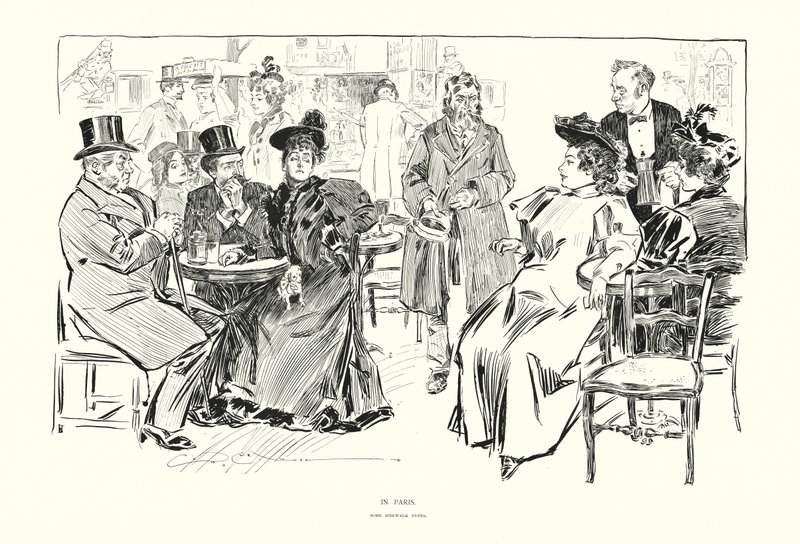 V Paříži (litografie) od Charles Dana Gibson